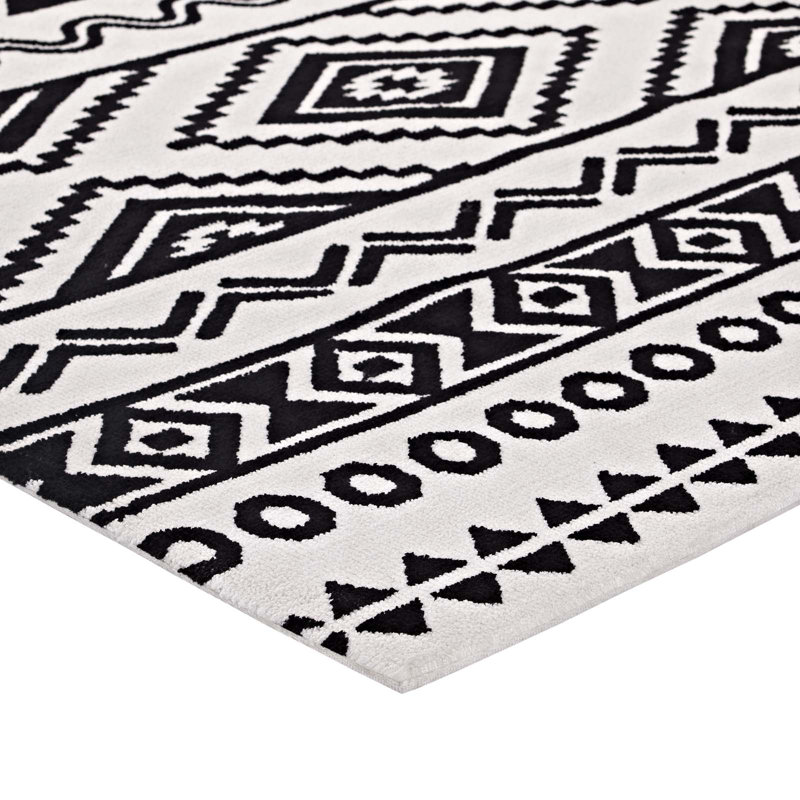 Modway Haku Geometric Moroccan Tribal Area Rug, Rectangle 5' x 8'