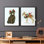 «Winter Woodland Creatures with Cardinals I», reproduction encadrée de qualité supérieure - prête à être accrochée - aucun clou requis - aucun clou requis