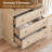71" H Standard Storage Bookcase with 3 Drawers and 4 Open Shelves, Modern Wood Organizer-414313291-431579636