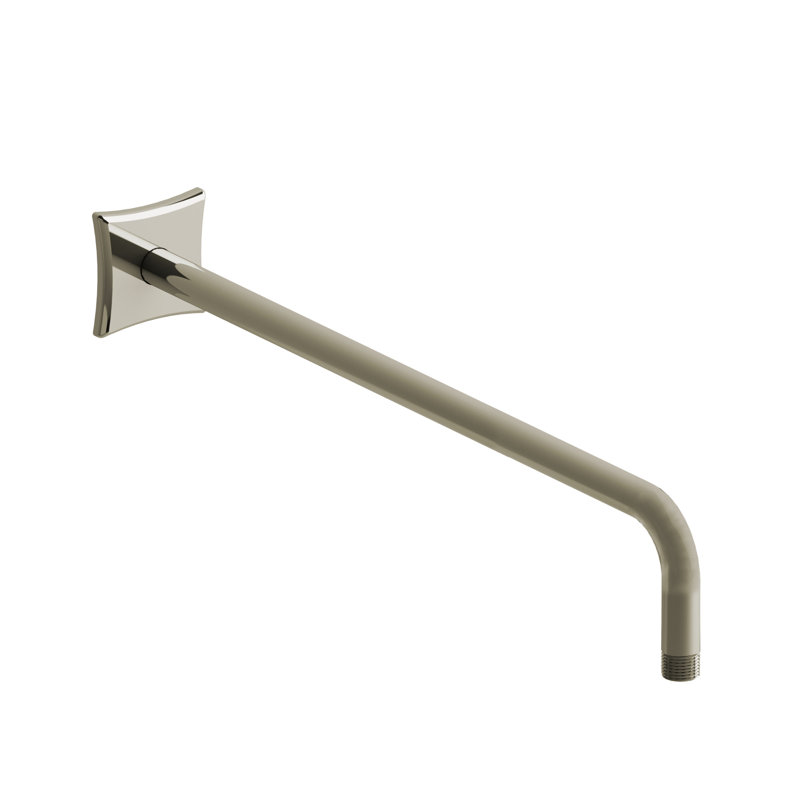 Eiffel™ 19.625" Wall Mount Shower Arm with Square Escutcheon, Polished Nickel