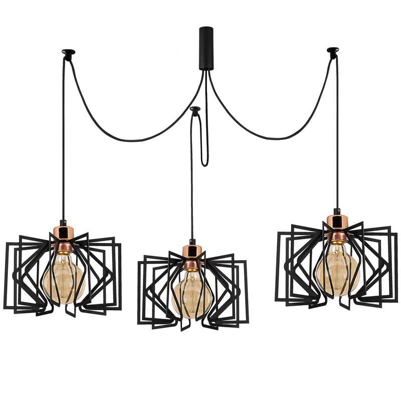 Luminaire suspendu géométrique à 3 lumières Dorchester, 3