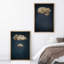 Ensemble de 2 décorations murales minimalistes bleu marine et pastel bleu marine-98126483-98126482