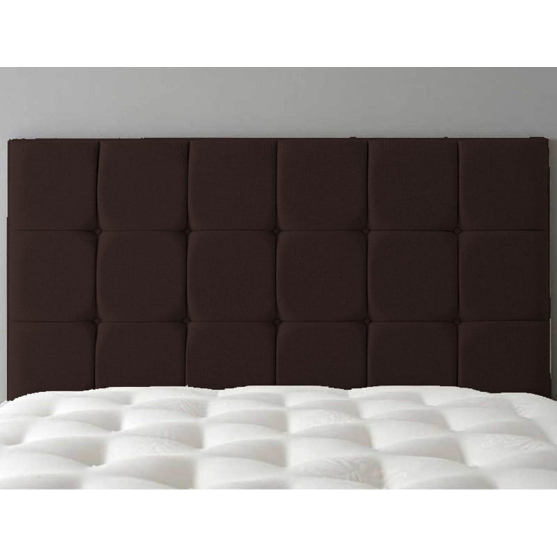 Ergun Upholstered Headboard, Single (3'), Brown