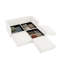Causeuse modulaire moderne en chenille blanche avec repose-pieds avec accoudoirs cylindriques-970296743