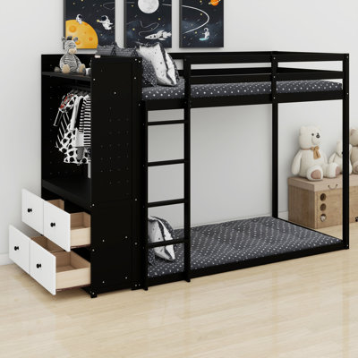 The Integrated Twin Bunk — Smart Storage & Wardrobe Bunk Bed