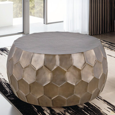 Round Aluminum Material 32" Coffee Table