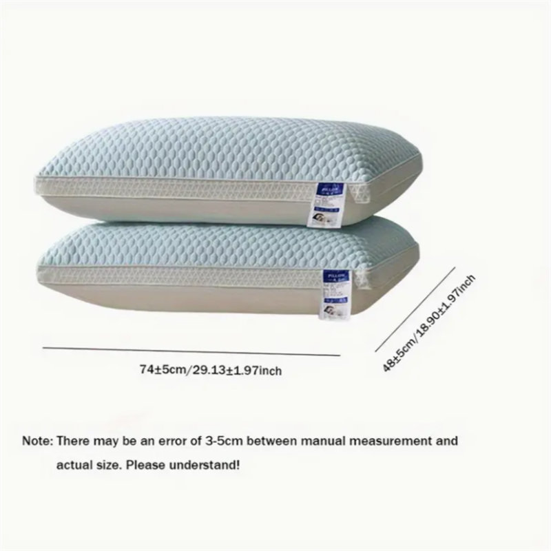 2Pack Cooling Breathable Tofu Pillows-Blue, Blue, 2 Piece Set