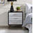 Black, Silver & Gold Finish Nightstand