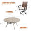 Ensemble de salle à manger pour 8 personnes avec table de salle à manger ronde de 60 po et 8 chaises pivotantes rembourrées en PE-123149653