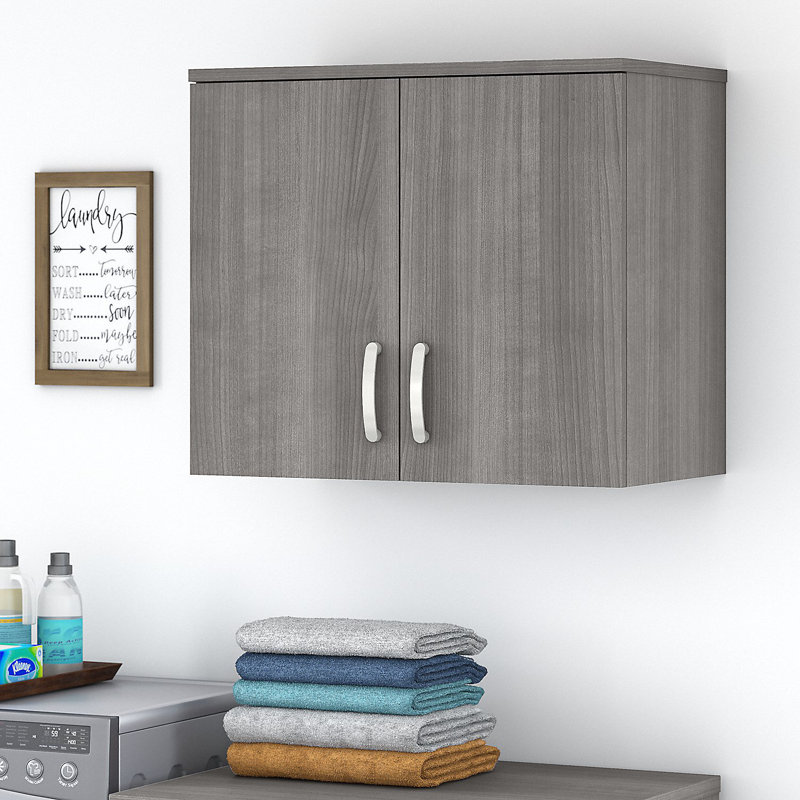 Laundry Storage Bathroom Cabinet, Platinum Gray