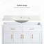 Ensemble de meuble-lavabo blanc avec lavabo en céramique-532239201