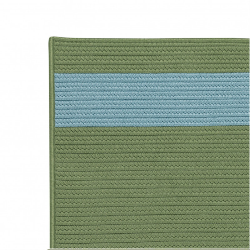 Tapis réversible intérieur / extérieur Sumrall - bleu mousse, Rectangle 2 pi x 3 pi