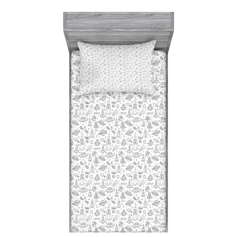 Microfiber Sheet Set, Twin Sheet Set with Fitted Sheet