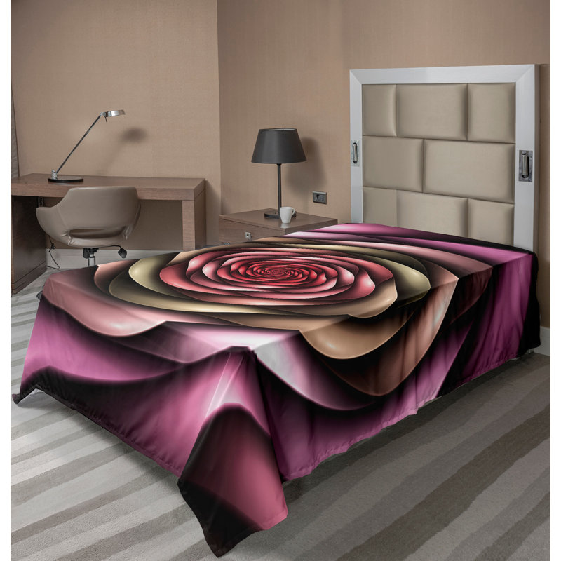 Multicolore Ambesonne, Drap plat pour lit simple