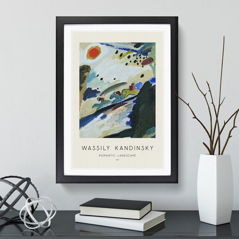Romantic Landscape by Wassily Kandinsky - Picture Frame Graphic Art, 36cm H x 27cm W x 2cm D