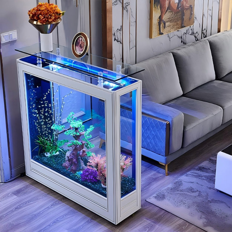 Aquarium sur pied 39,37 po, 43,59 gallons (H 50,39 po x l 39,37 po x P 13,78 p