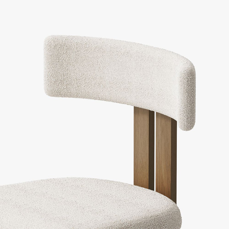Chaises de salle à manger en bois massif Mid-Centur entièrement assemblées, chaises d'appoint blanches et noyer