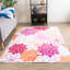 Tapis floral lavable à la machine avec envers antidérapant-792997640