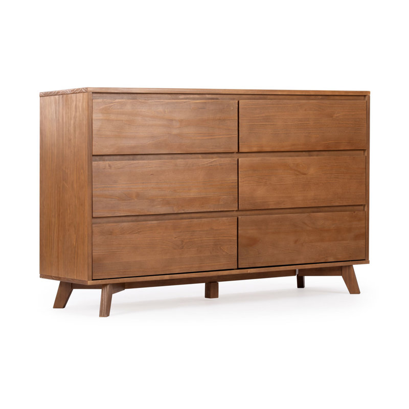 Lauritzen Scandinavian 6-Drawer Dresser, Pecan