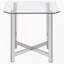Ensemble de 3 tables basses chromées
