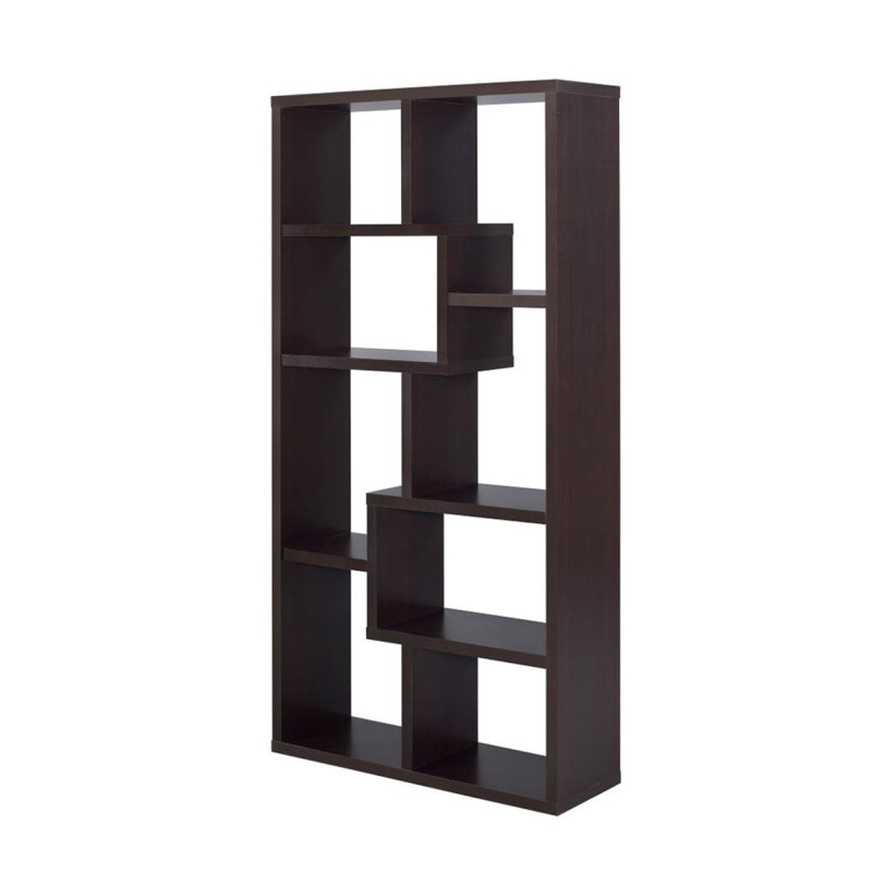 10-Shelf Bookcase In Cappuccino Finish, Cappuccino