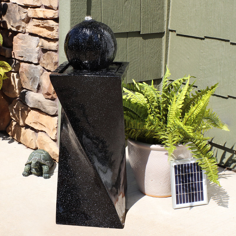 Fontaine solaire solaire en résine et fibre de verre Swilley Ball