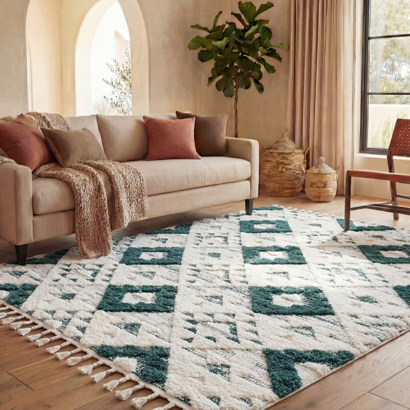 Tapis à poils longs Imraan, Rectangle 8 pi x 10 pi