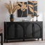 Buffet de rangement moderne avec porte en rotin artificiel et buffet moderne