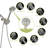 Multi Function Dual Shower Head - Shower System With 4.7" Rain Showerhead, 8-Function Hand Shower-114230339