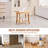 Bamboo Shower Bench 24 x 13.8 x 18.9 in Shower Stool Chair for Bathroom