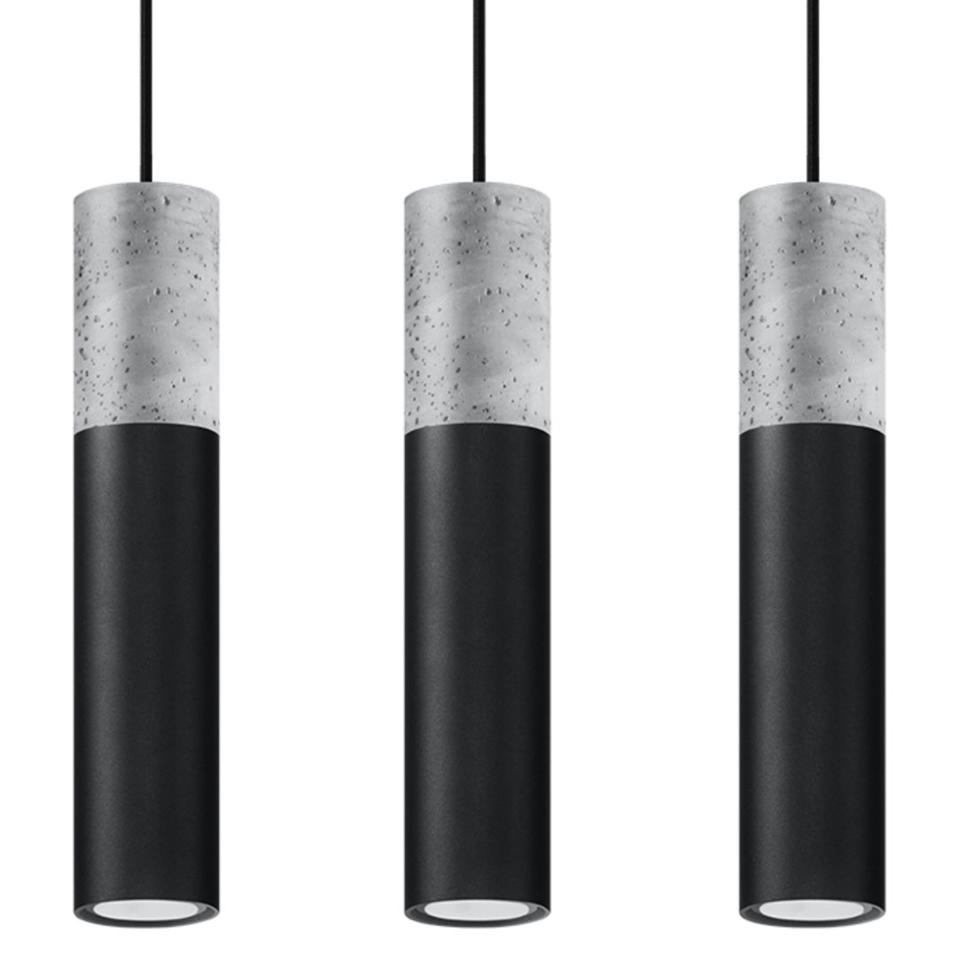 Borgio 3-Light Kitchen Island Cylinder Pendant