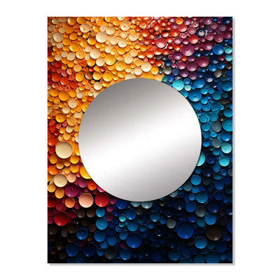 Oaksmeade Rainbow Infinite Intricacies - Rainbow Large Wall Mirror, Traditional Unique Mirror, Printed Metal Art