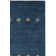 Tapis bleu en laine tissé à la main à pois Pixley