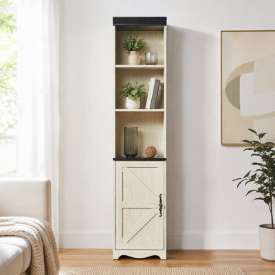 Grande armoire de rangement libre en bois de 70,86 po (180 cm), armoire cubique autoportante avec 5 tablettes, bibliothèque de salon, bibliothèque de chambre à coucher, ensemble de bricolage à deux ou plusieurs ensembles PCS