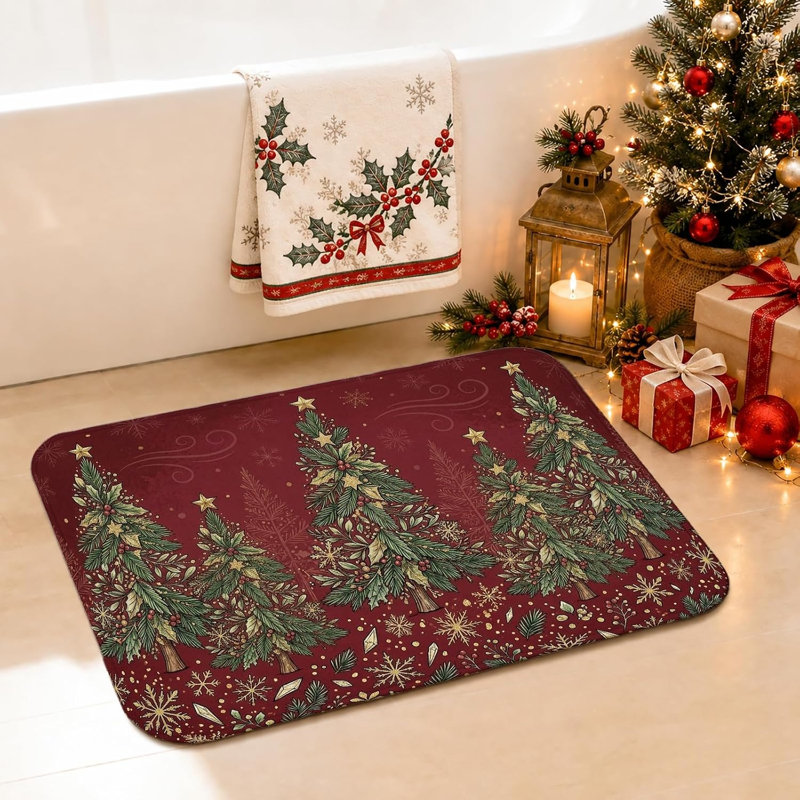Tapis de salle de bain Pine Tree, Simple - L 47,24 po x l 17,72 po