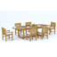 8 Seats 9 Pcs Grade-A Teak Wood Dining Set: 118" Double Extension Mas Oval Trestle Leg Table And 8 Devon Chairs (2 Arm & 6 Armless Chairs) #11DV2702-1635728841-1613862050