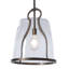 Caliper Large Pendant - Black - Plated Smoke Glass-1933437456-1933437929