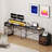 2-in-1 Convertible L-Shaped or Straight Computer Desk with Fabric Drawers, CPU Shelf & Built-in Power Outlets-1131489846
