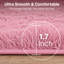 Aspire Homeware Pink Shaggy Area Rug Soft Plush Indoor Carpet-1602524125