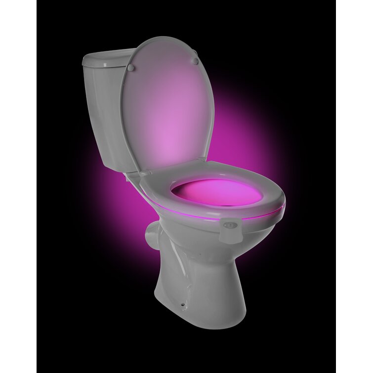 Coolmade Toilet Night Light[2Pack],Motion Activated LED Light,8 Colors Changing Toilet Bowl Nightlight for Bathroom[Battery Not Included] Perfect Decorating