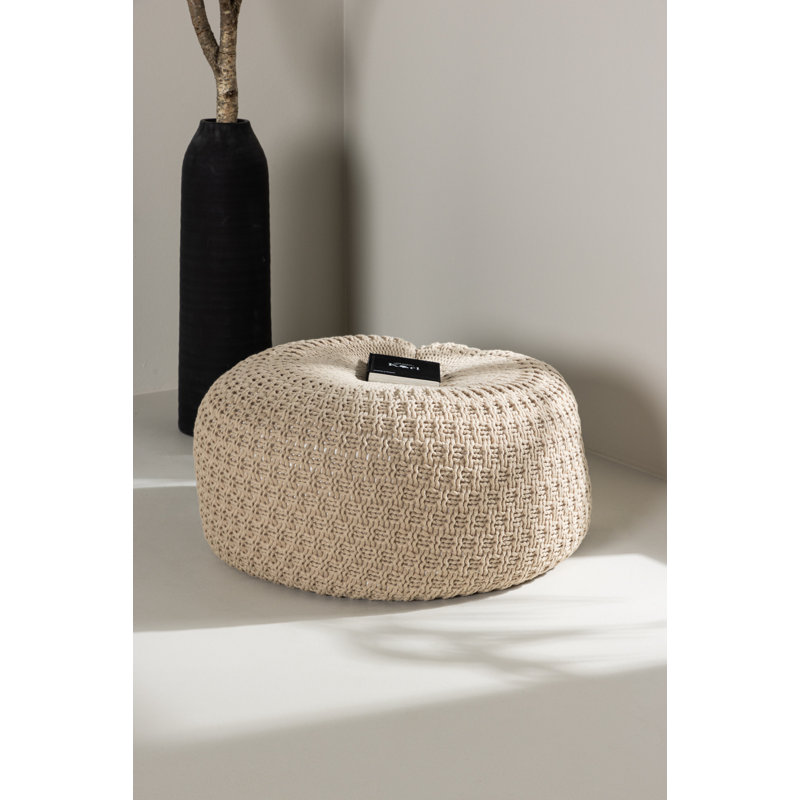 Monquel 196cm Wide Round Pouf Ottoman