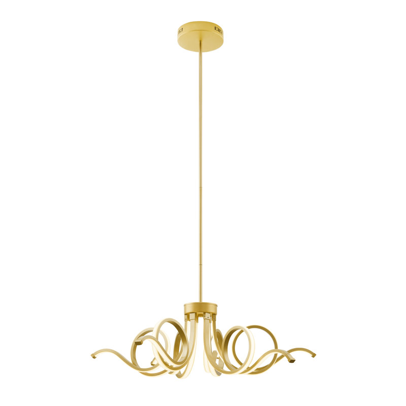 Lustre linéaire moderne à 1 lumière Barley, Or sablonneux