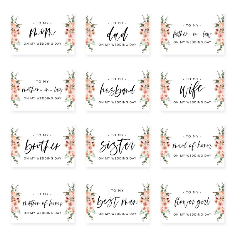 Carte de mariage floral nu