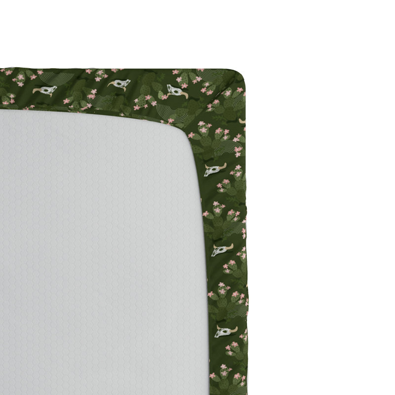 Microfiber Floral Fitted Sheet, Queen Fitted Sheet