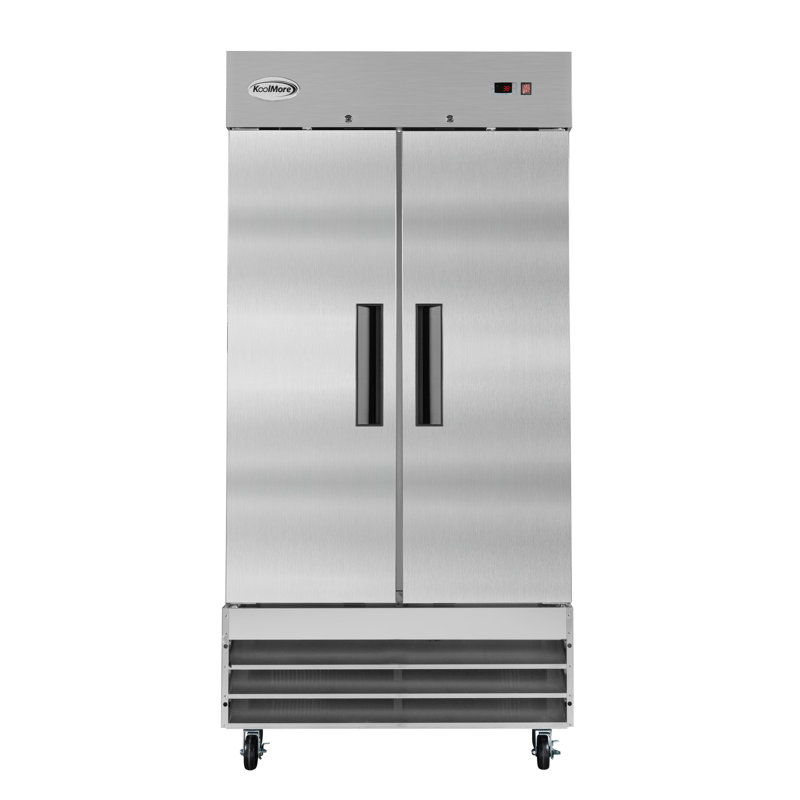 39 in. Commercial Stainless Steel 2-Door Reach-In Refrigerator, 35 cu. ft. RIR-2D-SS35C