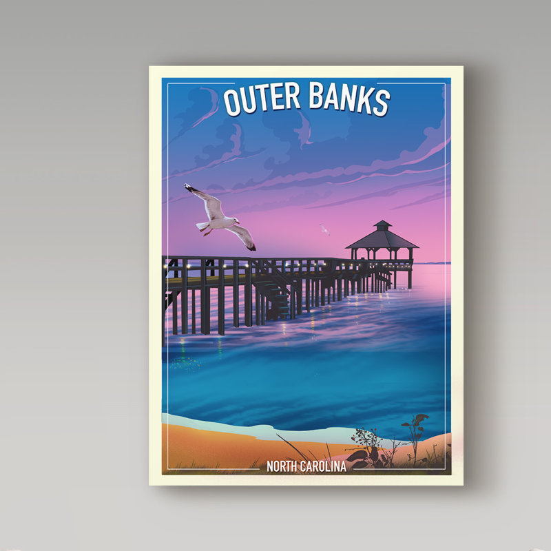 «Outer Banks» par Croswell, impression sur toile tendue, H 19 po x l 14 po