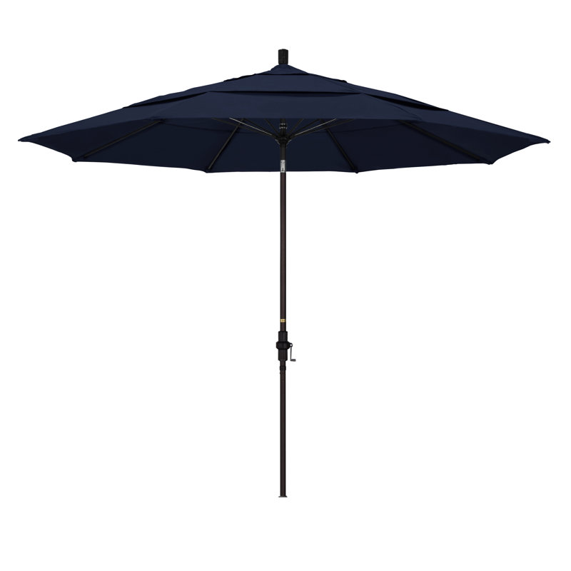 Parasol de marché 9 pi 2,5 po Mariyah, Bleu marine-oléfine