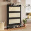 Armoire de rangement pour chaussures mince avec 3 tiroirs rabattables, organisateur moderne autoportant pour 16 à 20 paires, conception en bois peu encombrante-611497309