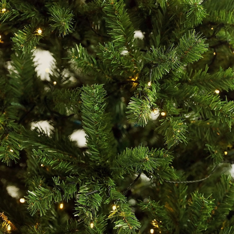 Arbre de Noël articulé artificiel pré-éclairé 6 pi avec support pliable