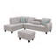 Accent coussins - Canapé modulaire équipé en gris clair-863394152
